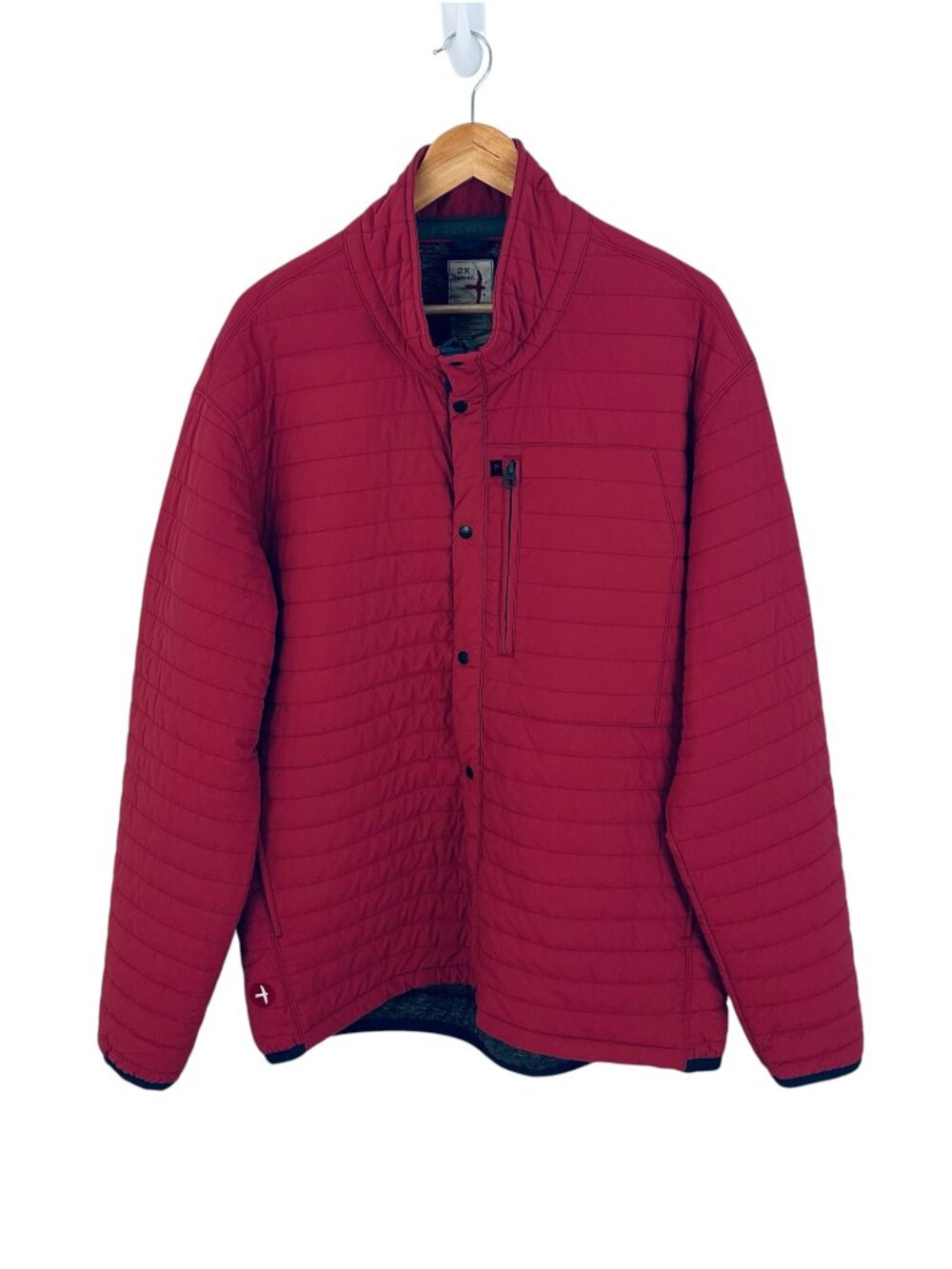 Relwen Men's Size 2XL Windzip Quilted Full Zip Outdoor Red Jacket